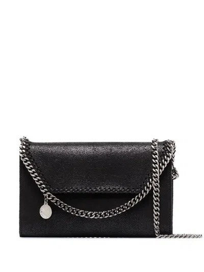 Stella Mccartney 'falabella' Shoulder Wallet Bag With Chain In Black