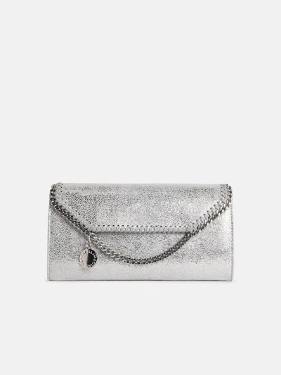 Stella Mccartney 'falabella' Silver 'shaggy Deer' Crossbody Chain Wallet
