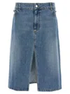 Stella Mccartney Stella Mc Cartney Woman Denim Skirt 6 D02403 In 浅蓝色