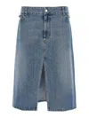 Stella Mccartney Stella Mc Cartney Woman Denim Skirt 6 D02403 In Light Blue