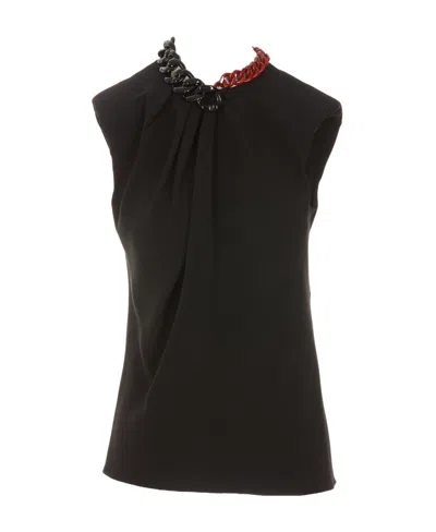 Stella Mccartney Falabella Sleeveless Top In Black