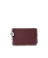 Stella Mccartney Falabella Slip Cardholder In Burgundy