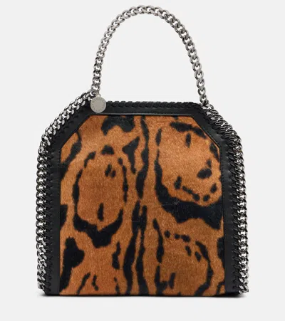 Stella Mccartney Falabella Small Animal-print Tote Bag In Brown