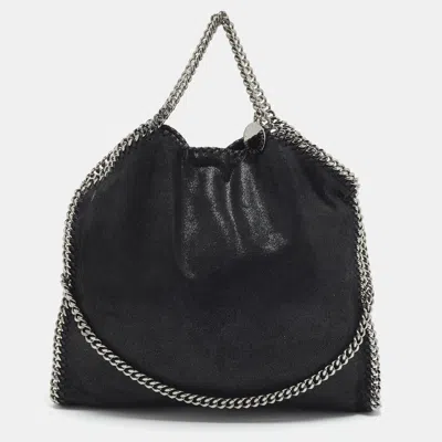 Pre-owned Stella Mccartney Falabella Small Black Faux Leather Tote