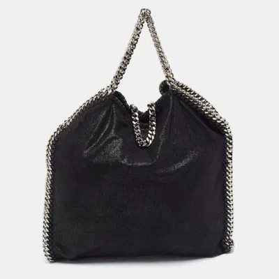Pre-owned Stella Mccartney Falabella Small Black Faux Suede Tote