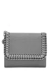 Stella Mccartney Falabella Small Faux Suede Wallet In Light Grey