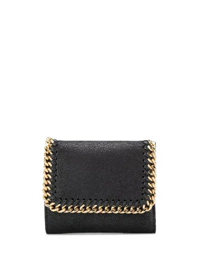 Stella Mccartney Falabella Small Flap Purse In Black  