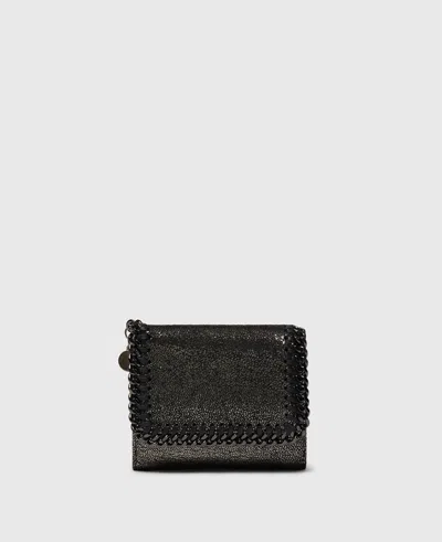 Stella Mccartney Falabella Small Flap Wallet In Black