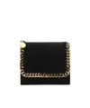 Stella Mccartney Falabella Small Flap Wallet In Black