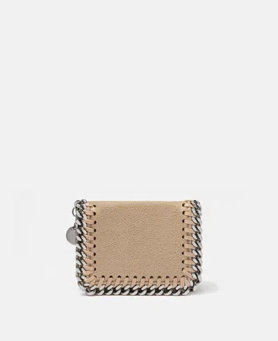 Stella Mccartney Falabella Small Flap Wallet In Butter Cream