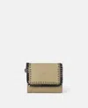 Stella Mccartney Falabella Small Flap Wallet In Clotted Cream