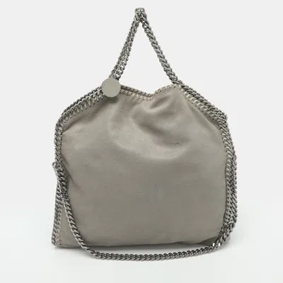 Pre-owned Stella Mccartney Falabella Small Grey Faux Leather Tote In Gray