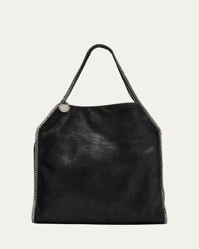 Stella Mccartney Falabella Small Shaggy Deer Tote Bag In Black