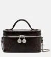 Stella Mccartney Falabella Small Snake-effect Pouch In Brown