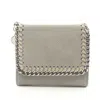STELLA MCCARTNEY FALABELLA SMALL TRIFOLD WALLET FAKE LEATHER GRAY