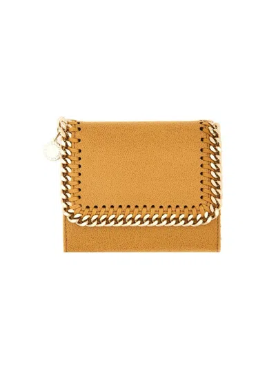 Stella Mccartney Falabella Small Wallet In Buff