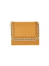 Stella Mccartney Falabella Tri-fold Wallet In Yellow