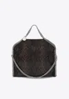 Stella Mccartney Folded Falabella Tote Bag With Snakeskin Effect In Brown