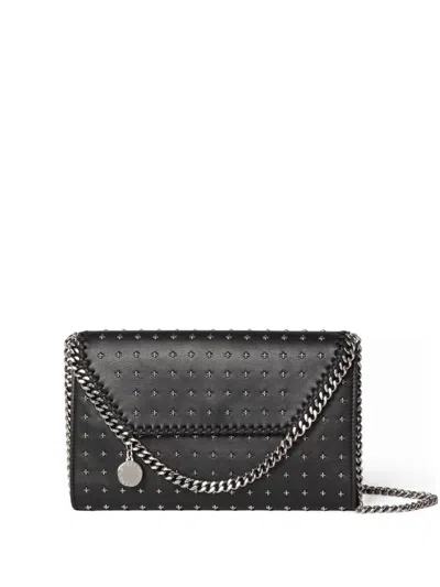 Stella Mccartney 'falabella Star' Slack Studded Crossbody Bag In Black