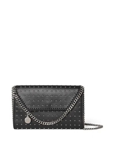 Stella Mccartney Falabella Star Slack Studded Crossbody Bag In Black
