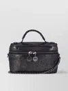 Stella Mccartney Falabella Structured Metallic Case With Top Handle And Chain Strap