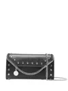 Stella Mccartney Falabella Shoulder Bag With Studded Chain Strap In Black
