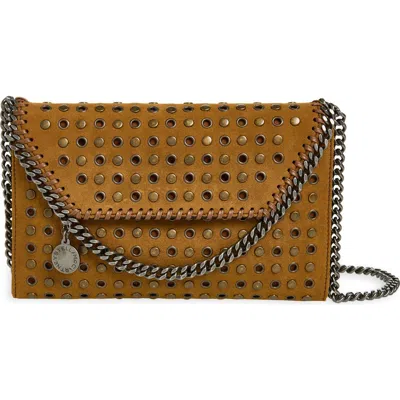 Stella Mccartney Camel Alter Suede Falabella Crossbody Bag Brandy Borse A Mano In Brown