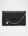 Stella Mccartney Falabella Studded Vegan Leather Shoulder Bag In Black