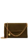 Stella Mccartney Falabella Suede Chain Shoulder Bag In Brown