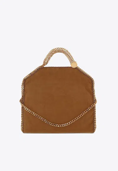 Stella Mccartney Falabella Suede Shoulder Bag In Brown
