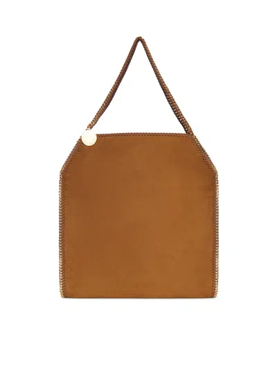 Stella Mccartney Falabella Suede Tote Bag In Brown