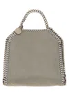 Stella Mccartney Tiny Structured Shoulder Bag With Unique Chain Trim In Gray