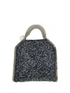Stella Mccartney Falabella Tiny Bouclé Tote Bag In Denim