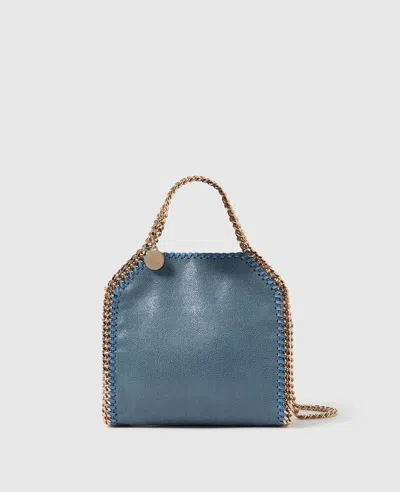 Stella Mccartney Falabella Tiny Bag Eco Shaggy In Blue