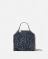 Stella Mccartney Falabella Tiny Bouclé Tote Bag In Speckled Blue