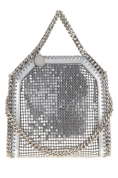 Stella Mccartney Falabella Tiny Chai Shoulder Bag In Silver