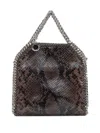Stella Mccartney Falabella Tiny Shoulder Bag In Python Print Polyester In Brown