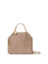 Stella Mccartney Hexagonal-shaped Textured Bag With Chain Strap In Sand