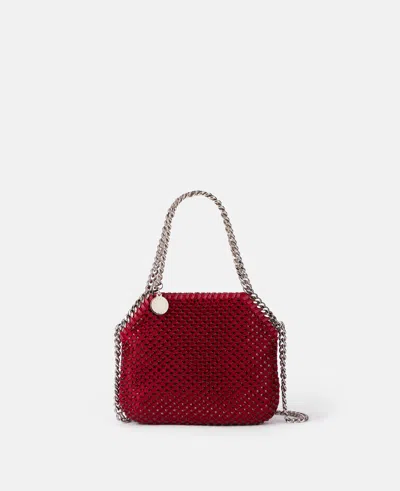 Stella Mccartney Falabella Tiny Crystal Tote Bag In Ruby Red