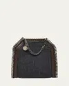 Stella Mccartney Falabella Tiny Denim Wash And Alter Mat Crossbody Bag