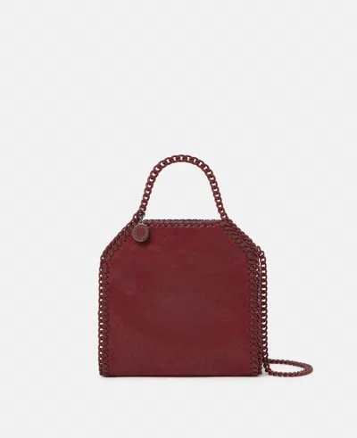 Stella Mccartney Falabella Tiny Enamel Tote Bag In Ruby Red