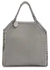 Stella Mccartney Falabella Tiny Faux Suede Tote In Light Grey