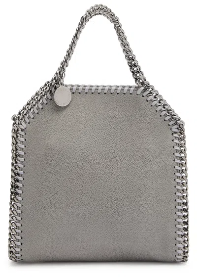 Stella Mccartney Falabella Tiny Faux Suede Tote In Light Grey