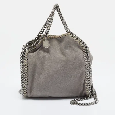 Pre-owned Stella Mccartney Falabella Tiny Grey Faux Leather Tote