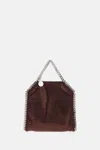 Stella Mccartney Falabella Tiny Bag Crystal Hotfix On Alter Suede Crossbody Bags Bordeaux In Multi