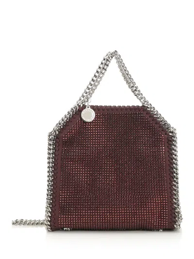 STELLA MCCARTNEY FALABELLA TINY HOTFIX CRYSTAL BAG CROSSBODY BAGS BORDEAUX