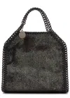 Stella Mccartney Falabella Tiny Metallic Faux Suede Tote In Metallic Bronze