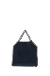Stella Mccartney Falabella Tiny Shoulder Bag With Dual Handles And Chain Strap In Black