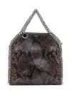 Stella Mccartney Womens Espresso Mini Falabella Snake-print Faux-leather Tote Bag In Brown