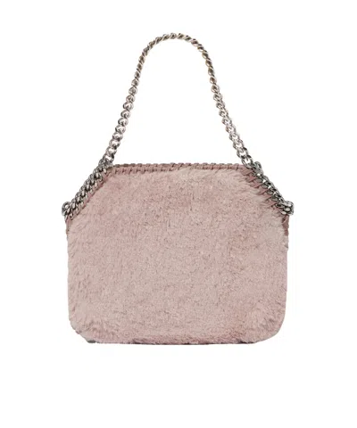 Stella Mccartney Falabella Tiny Teddy Tote Bag In Gray Pink